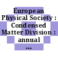 European Physical Society : Condensed Matter Division : annual conference. 1980 : Antwerpen, 09.04.1980-11.04.1980.