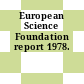 European Science Foundation report 1978.