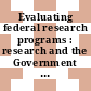 Evaluating federal research programs : research and the Government Performance and Results Act [E-Book] /