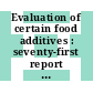 Evaluation of certain food additives : seventy-first report of the Joint FAO/WHO Expert Committee on Food Additives [E-Book]