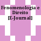 Fenomenologia e Direito [E-Journal]