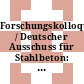 Forschungskolloquium / Deutscher Ausschuss für Stahlbeton: 0020: Beiträge : DAFSTB Forschungskolloquium 0020 : Kassel, 24.03.88-25.03.88.