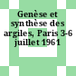 Genèse et synthèse des argiles, Paris 3-6 juillet 1961