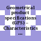 Geometrical product specifications (GPS) – Characteristics and conditions – Definitions [E-Book] /