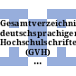 Gesamtverzeichnis deutschsprachiger Hochschulschriften (GVH) 1966 - 1980. .Vol 0040 : Register: Ves - Zz.