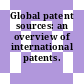 Global patent sources: an overview of international patents.