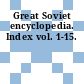 Great Soviet encyclopedia. Index vol. 1-15.
