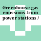 Greenhouse gas emissions from power stations /