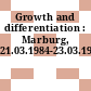 Growth and differentiation : Marburg, 21.03.1984-23.03.1984.