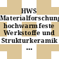 HWS Materialforschungsprogramm hochwarmfeste Werkstoffe und Strukturkeramik Jahresbericht 1988.