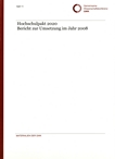 Hochschulpakt 2020 : Bericht zur Umsetzung im Jahr 2008 /
