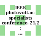 IEEE photovoltaic specialists conference. 21,2 : conference record : Kissimmee, FL, 21.05.90-25.05.90.