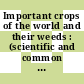 Important crops of the world and their weeds : (scientific and common names, synonyms, and WSSA / WSSJ approved computer codes)