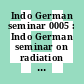 Indo German seminar 0005 : Indo German seminar on radiation damage: proceedings : Kalpakkam, 14.11.1977-16.11.1977.