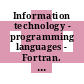 Information technology - programming languages - Fortran. pt. 1. Base language