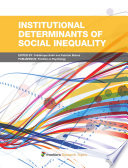 Institutional determinants of social inequality [E-Book] /