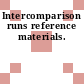 Intercomparison runs reference materials.