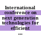 International conference on next generation technologies for efficient energy end uses and fuel switching: sessions 0005 - 0008: preprints : Dortmund, 07.04.92-09.04.92.