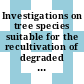 Investigations on tree species suitable for the recultivation of degraded land areas in Central Amazonia : final report /