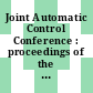 Joint Automatic Control Conference : proceedings of the conference : 1981, volume 01 : 7 microfiches : Charlottesville, VA, 17.06.1981-19.06.1981 [Microfiche]