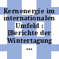 Kernenergie im internationalen Umfeld : [Berichte der Wintertagung 1993 des Deutschen Atomforums am 26. - 27. Januar in Bonn] /