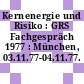 Kernenergie und Risiko : GRS Fachgespräch 1977 : München, 03.11.77-04.11.77.