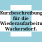 Kurzbeschreibung für die Wiederaufarbeitungsanlage Wackersdorf.