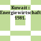 Kuwait : Energiewirtschaft. 1981.