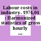 Labour costs in industry. 1974,04 : Harmonized statistics of gross hourly earnings and hours of work offered. 1966-72.