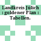 Landkreis Jülich : goldener Plan : Tabellen.