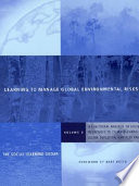 Learning to manage global environmental risks. 2. A functional analysis of social responses to climate change, ozone depletion, and acid rain /
