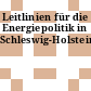 Leitlinien für die Energiepolitik in Schleswig-Holstein.
