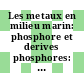 Les metaux en milieu marin: phosphore et derives phosphores: colloque : La-Rochelle, Brest, 11.78.