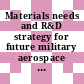 Materials needs and R&D strategy for future military aerospace propulsion systems / [E-Book]