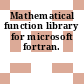 Mathematical function library for microsoft fortran.