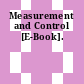 Measurement and Control [E-Book].