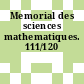 Memorial des sciences mathematiques. 111/120