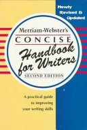 Merriam - Webster's concise handbook for writers.
