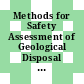 Methods for Safety Assessment of Geological Disposal Facilities for Radioactive Waste [E-Book]: Outcomes of the NEA MeSA Initiative /