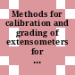 Methods for calibration and grading of extensometers for testing of metals