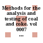 Methods for the analysis and testing of coal and coke. vol 0007 : Ultimate analysis of coke.