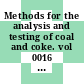 Methods for the analysis and testing of coal and coke. vol 0016 : Reporting of results.