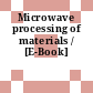 Microwave processing of materials / [E-Book]