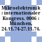 Mikroelektronik : internationaler Kongress. 0006 : München, 24.11.74-27.11.74.