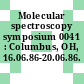 Molecular spectroscopy symposium 0041 : Columbus, OH, 16.06.86-20.06.86.