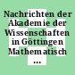 Nachrichten der Akademie der Wissenschaften in Göttingen Mathematisch Physikalische Klasse Vol 1961.