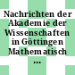Nachrichten der Akademie der Wissenschaften in Göttingen Mathematisch Physikalische Klasse Vol 1964.
