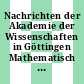 Nachrichten der Akademie der Wissenschaften in Göttingen Mathematisch Physikalische Klasse Vol 1968.