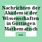 Nachrichten der Akademie der Wissenschaften in Göttingen Mathematisch Physikalische Klasse Vol 1969.