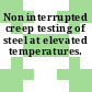 Non interrupted creep testing of steel at elevated temperatures.